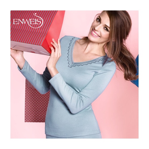 曼妮芬伊维斯双层加厚打底衫女士保暖内衣 0-15度 双层色拉姆 保暖