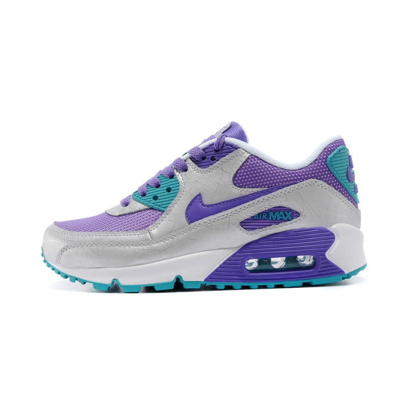 耐克nike女鞋air max90跑步鞋女子休闲运动鞋增高鞋345017_501灰紫