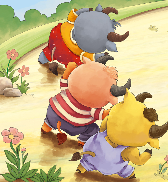 小宝贝品格培养绘本三头牛和狮子