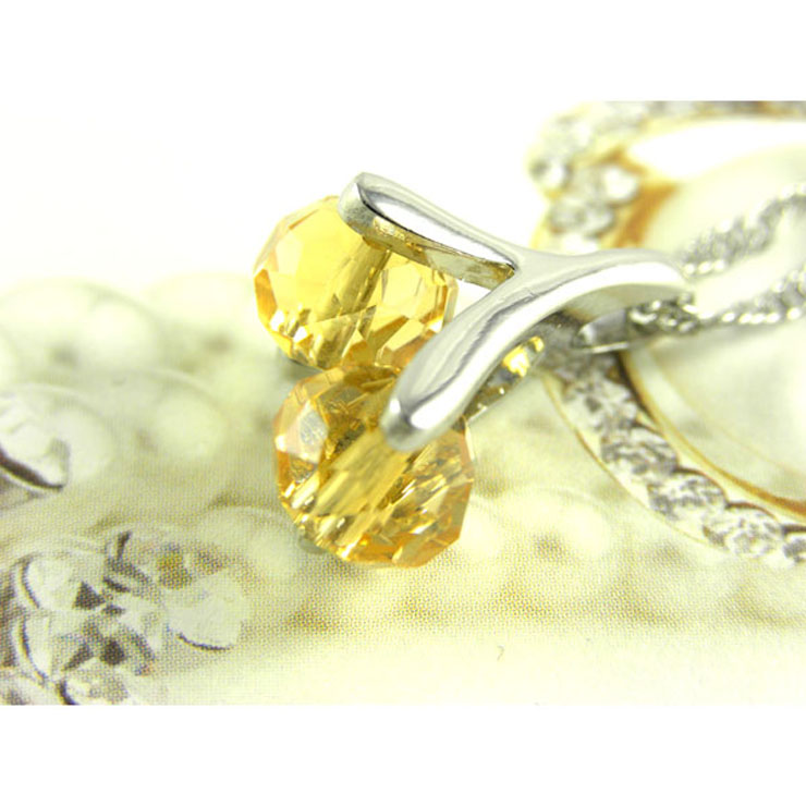 [新光]香槟水晶樱桃项链聚划算 镇店之宝